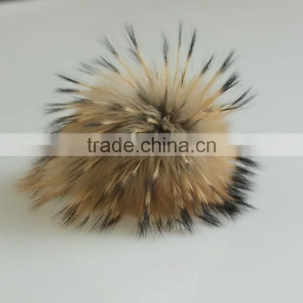 Hot Sales Genuine Raccoon Fur Pom Poms Fur Balls DIY for Children Knitted Cap Gloves Keychain Beanies Jewelry Accessories photo-6