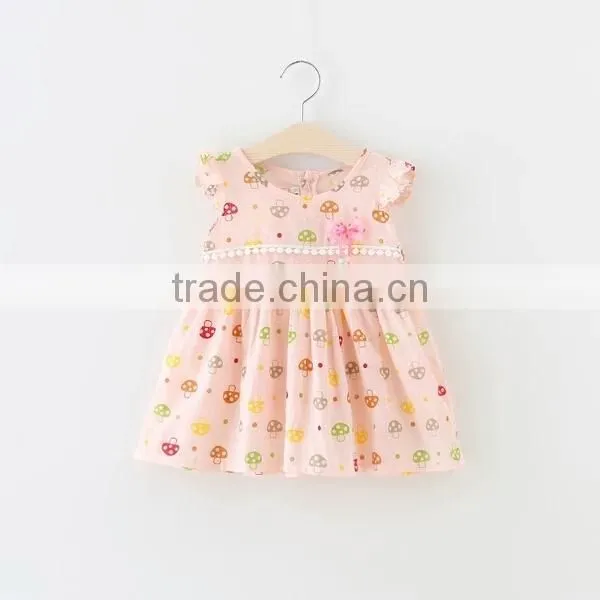Wholesale Lovely Princess Girl Dress Spring Autumn Latest Bowknot Designs 2016 Baby Dress New photo-2