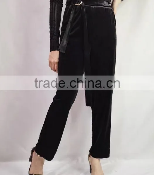 4665 Runwaylover High Waist Sexy New Design Velvet Sexy Pant photo-3