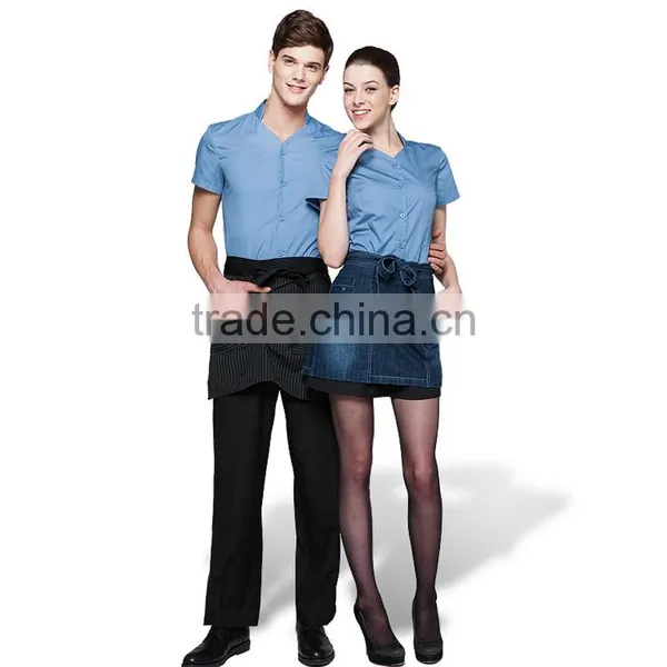 China OEM Staff Waiters Uniform Designs Work Wear Restaurant Uniforms photo-6