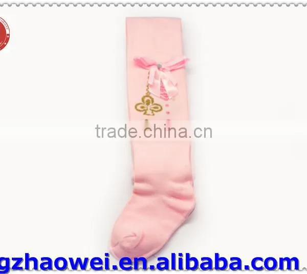 Bowknot Heart Printed Young Girls Tights photo-3