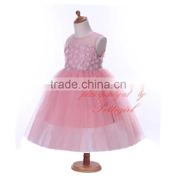 Flower Girl Dresses Pink Beautiful Evening Dresses photo-2
