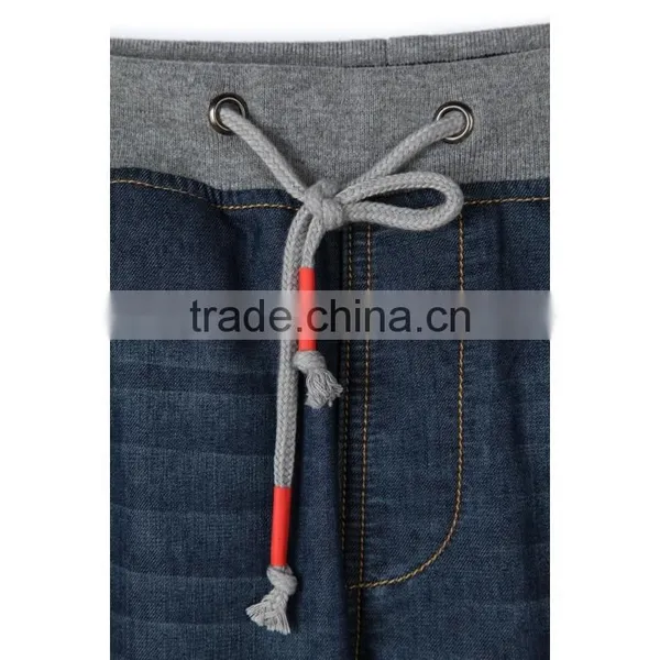 Guangzhou Jean Manufacturer Hot Sale Cropped Eco-friendly Fashion Custom Kids Denim Jean With Elastic photo-6