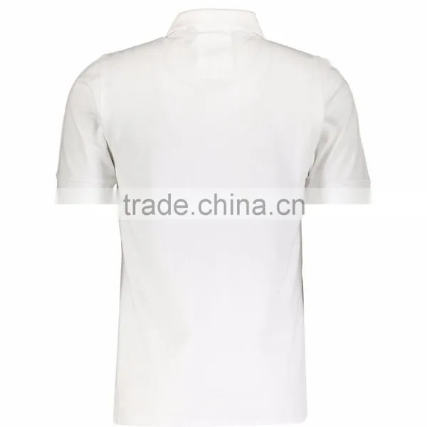 Mature Mens Solid White Button Up Polo Shirt Wholesale photo-2