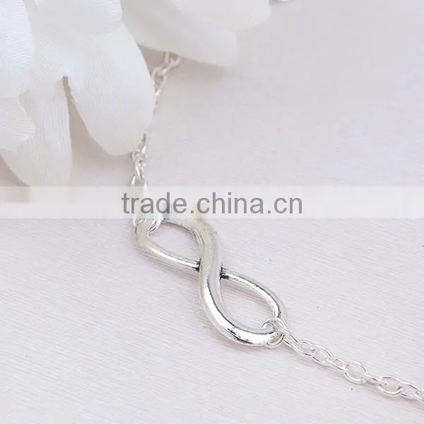 New Design Infinity Symbol Connector Link Cable Chain Fashion Anklet photo-2
