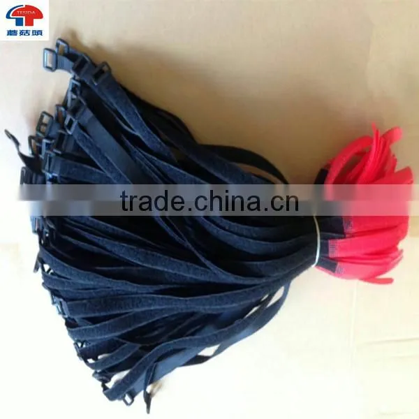 Red and Black Adjustable Hook and Loop Fastener Tape With Buckle photo-2