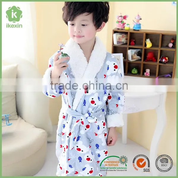 Berber Fleece Thermal China Bathrobe For Children photo-5