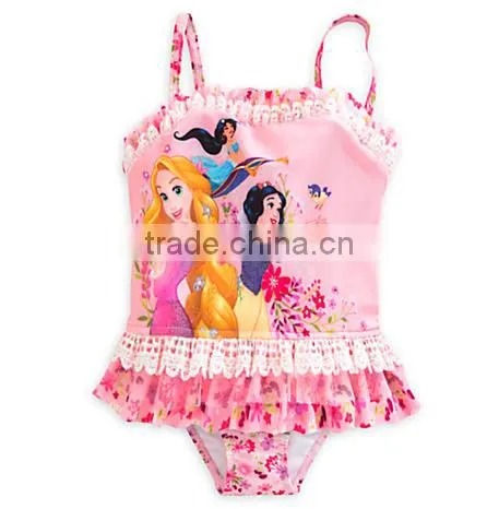 One Piece Child Litter Kids Elsa Girls Swimwear Bikini Kids Swimsuit For Girls Shoulder Bathing Suit Baby Infant Swimwear photo-3