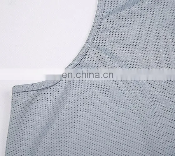 2017 Comfortable Vintage Grey Mesh Tank Top For Sport Man photo-3