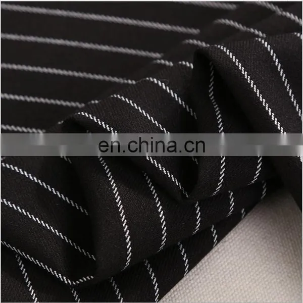 Polyester Viscose Blend Shrink Resistant Stripe Suiting Fabric photo-2