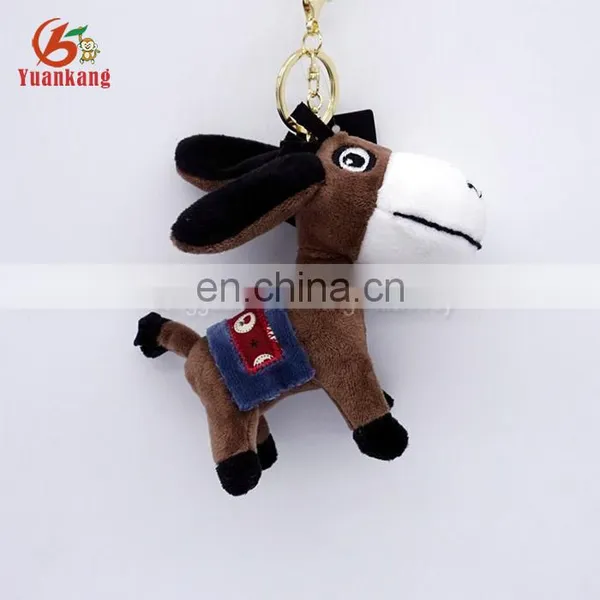 Custom Mini Plush Donkey Animal Keychain photo-5