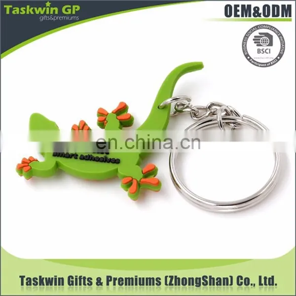 2017 New Novelty Products Plastic Lizard Shaped Keyring Soft Pvc Keychain photo-2