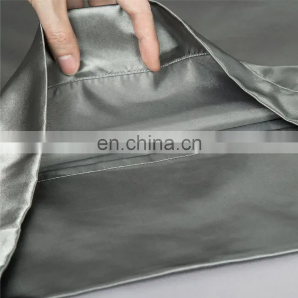 Luxury Super Soft Breathable Seamless Sleeping Plain Satin Home Body Pillowcase photo-5