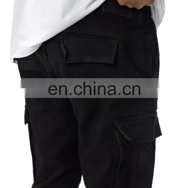 DiZNEW CUSTOM FASHION BLACK STRETCH DENIM PANT CARGO JEANS MEN photo-7