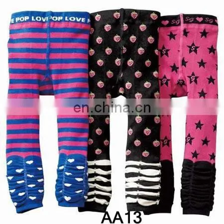 Toddler Boys Girls Knit Footless Ankle Tight Leggings Pants Tights Printed Polkar Dot Skull Trousers 4 Size 3 Pairs/pack photo-6