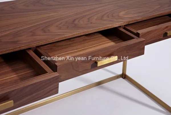 Danish Design Wooden Office Desk With 3 Drawer photo-3