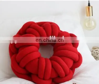 New Fashion Large Donut Cushion Cotton Tube Yarn Braid Yarn Pillow photo-3
