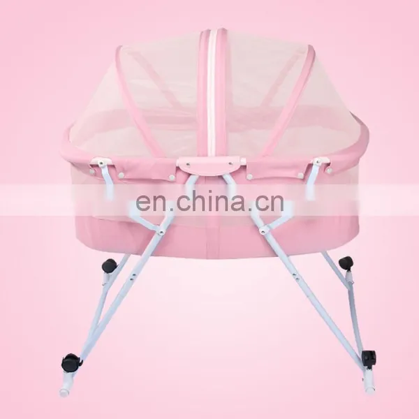 Organic Multifunction Muslin Crib Luxury Swinging Baby Crib photo-2