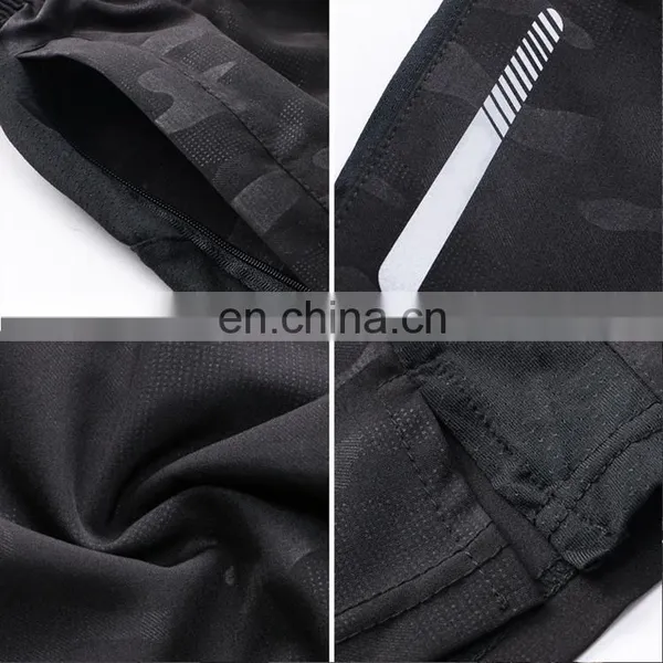 Mens Quick Dry Gym Mesh Camo Sports Workout Shorts With Reflective Strip photo-4