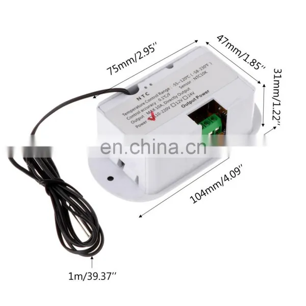 XH-W1308 W1308 Adjustable Digital Cool Heat Sensor Red/Blue Display Temperature Controller Thermostat Switch DC 12V/24V/220V photo-5