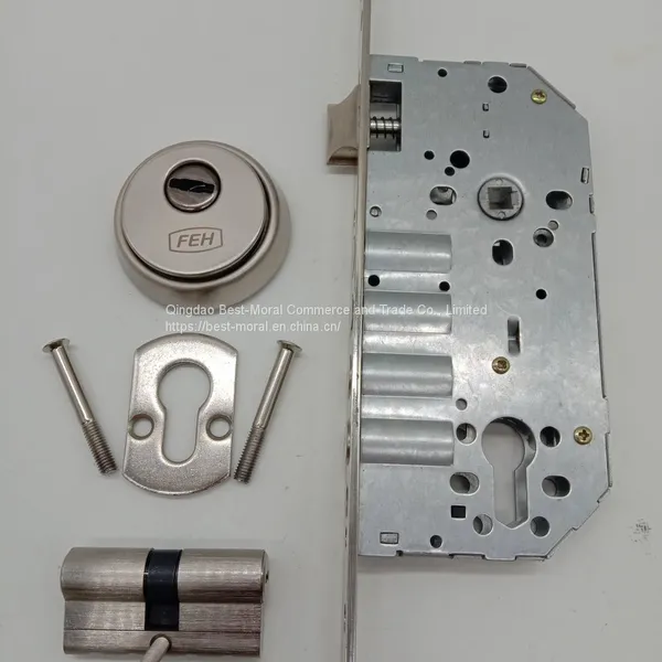 Stainless Steel 3201B Security Cerraduras Para Puerta Anti Drill 4 Point Bolt Mortise Cylinder Door Lock Body photo-4