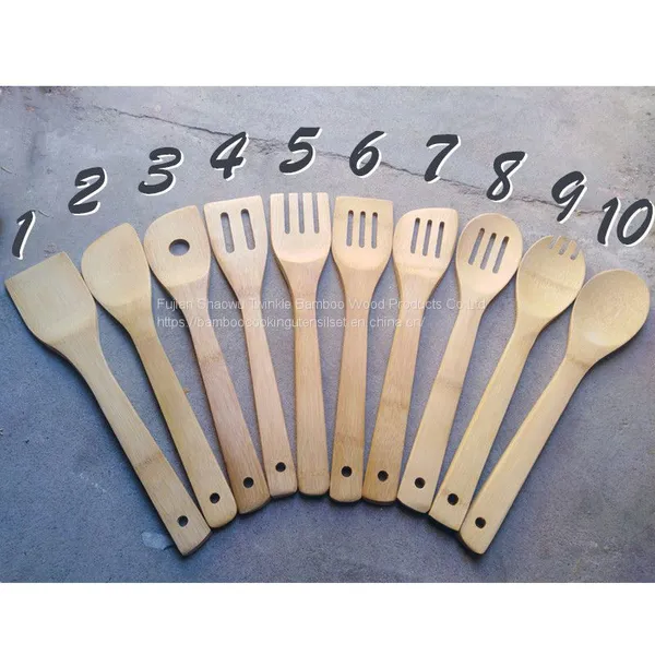 Wholesale Bamboo Wooden Acacia Wooden Cooking Spoon Sets/Bamoo Utensil Set photo-4