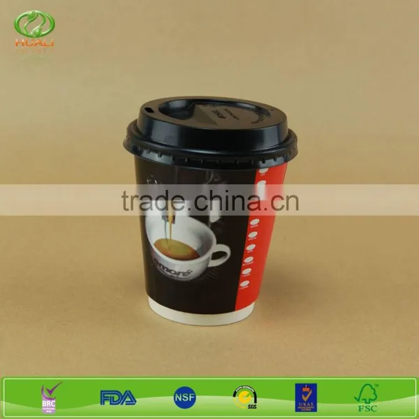 12oz Customized Disposable Double Wall Paper Cup With Lid photo-3
