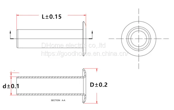 Custom Precision Electronic Corns Through Hole M0.8-M10 Tubular Rivet Stainless Steel Hollow Nail Iron Hollow Rivet（Wechat:13510231336） photo-2