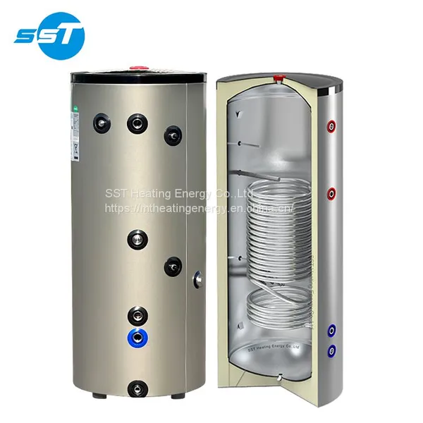 200L House Hotel Villas School Heat Pump Air To Water 12kw Electric Thermostatic Instantaneous Domestic Hot Water Storage Tank photo-2