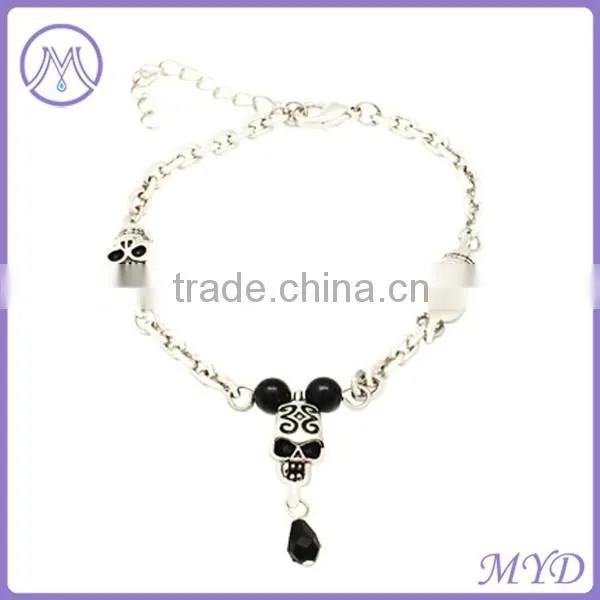 Stainless Steel Men Skull Bracelet With Silver Plating photo-5