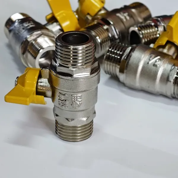 DN15 Double Outer Wire Copper Ball Valve, Gas Valve Switch,Keywords Water Heater Valve, Threaded Switch,Water Pipe Switch,Gas Pipeline Fittings photo-2