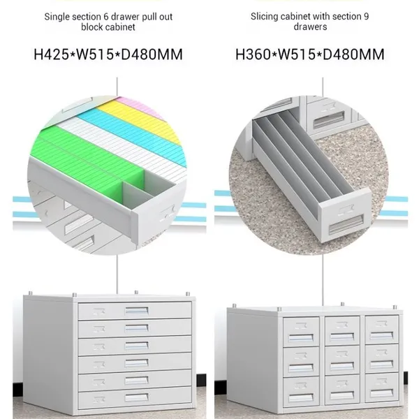 OEM/ODM Pathology Lab Filing System | Multi-Drawer Slicing & Wax Block Cabinet With Custom Compartment Dividers photo-3