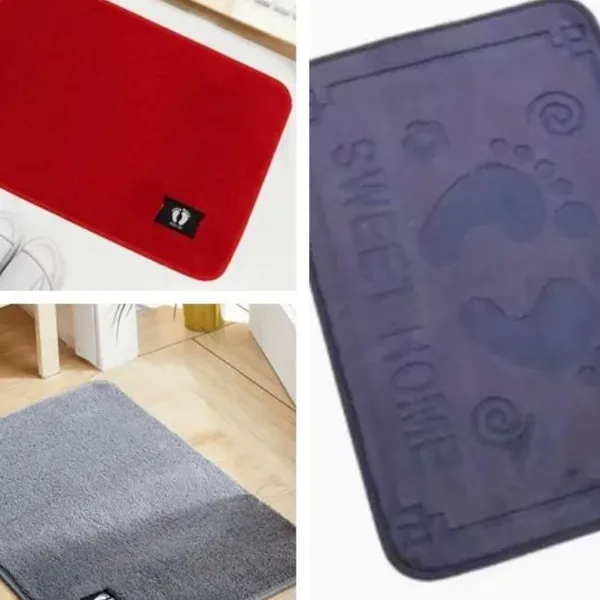 microfiber coral fleece non- slip bath mat