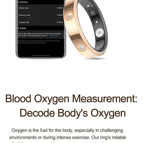 Diamond Pedometer Calorie Measurement of Blood Oxygen Saturation Heart Rate Temperature Waterproof IP68 photo-3