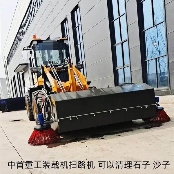 Install a Sweeper on the Loader Side Brushes Are Equipped on Both Sides 50-ton Forklift With a 3-meter Sweeper photo-2