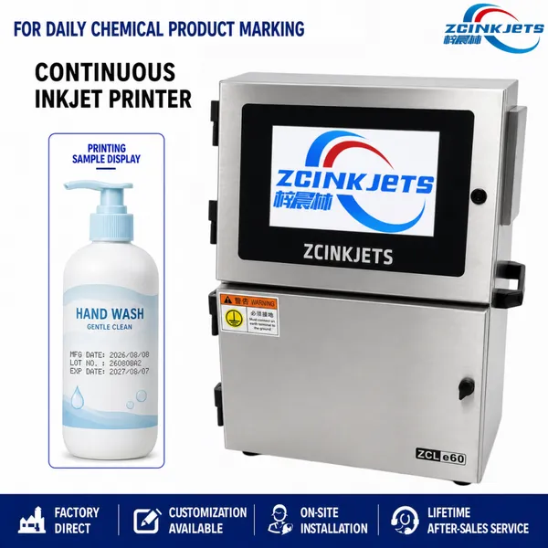 Household Chemical Coding Machine for Shampoo Detergent Cleaner Bottles Production Date and Batch Number Printing