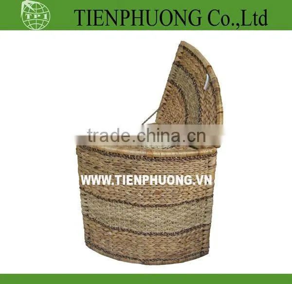 Bamboo Wicker Kids Hamper With Lid, Bamboo Coner Trunks
