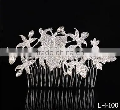 The Bride Wedding Dress Handmade Ornaments Headdress Fashion Exquisite Diamond Crystal Dish Hair Comb