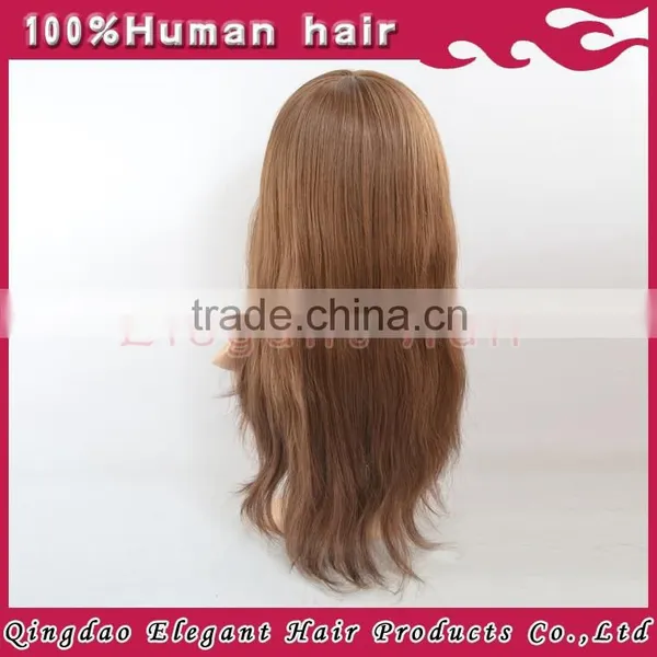 Qingdao Elegant 2015 Hot Sale Brazilian Human Hair Silk Top Thin Skin Perimeter Full Lace Wig photo-6