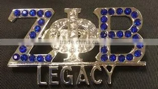 Rhinestone Crystal Brooch Zeta Phi Beta ZPB Diamond Life Lapel Pin Jewelry photo-2