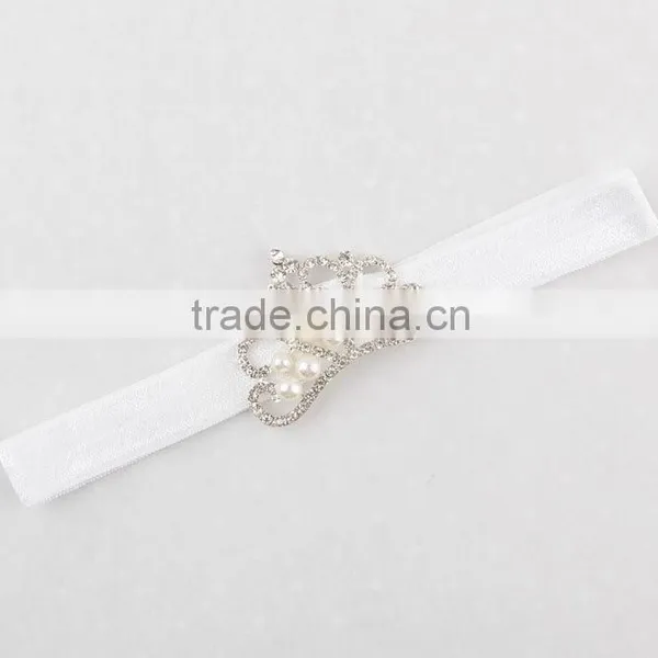 European Kids Headbands New Arrival Baby Girl Pearls Crown Headbands Infant Baby Elastica Hair Bands photo-6