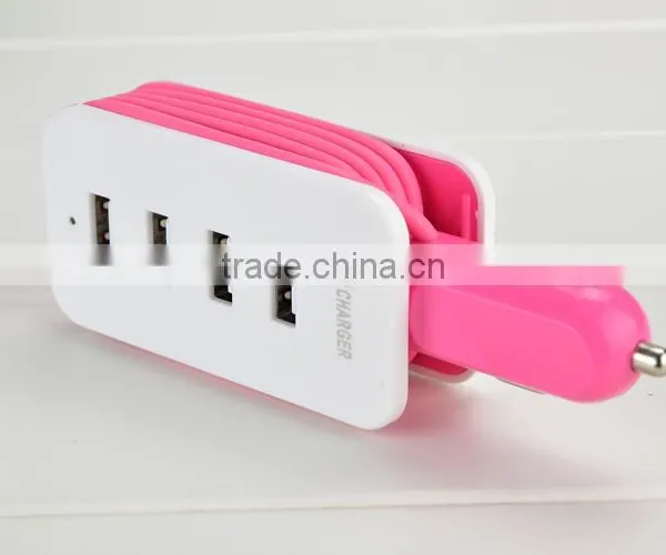 4 USB Port 4.3 A New Design Usb Car Charger With Universal Car Adapter With Usb Charger photo-3