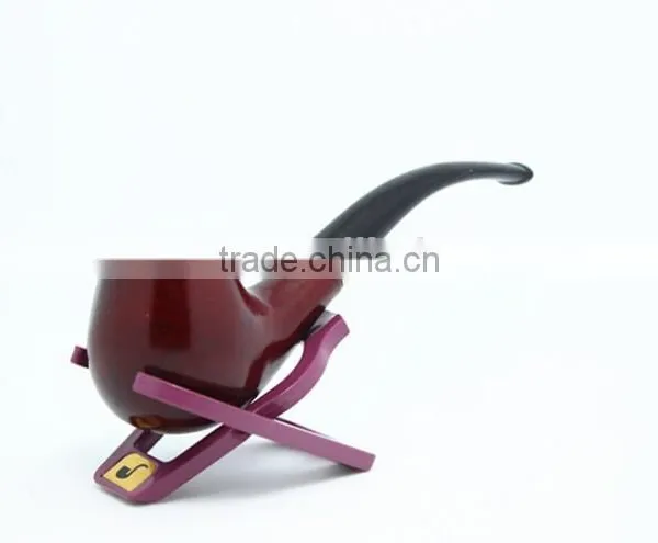 Classic Wooden Smoking Tobacco Pipe With Pouch and Stand Red Wooden Smoking Pipe photo-2