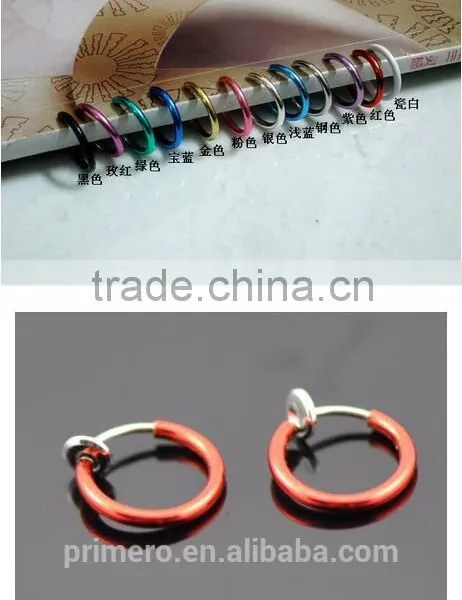 Color Invisible Ear Clip Huggie No Pierced Clip-on Earrings Nose Rings Navel Ring photo-4