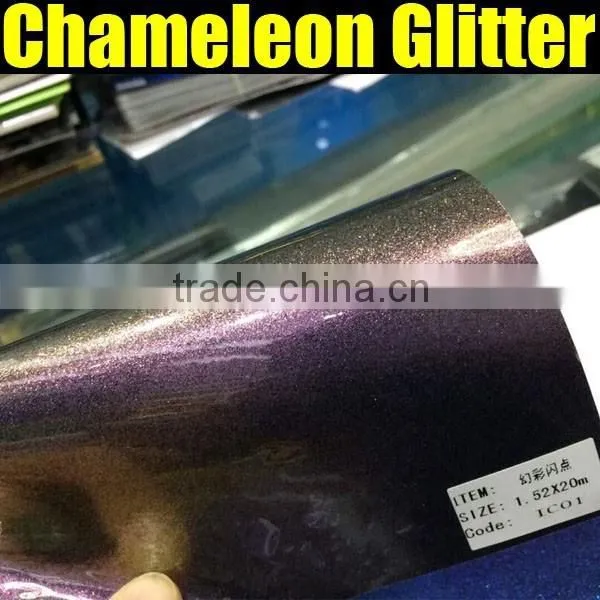 Chameleon Glitter Vinyl Car Sticker Design 1.52m*20M/Roll photo-2