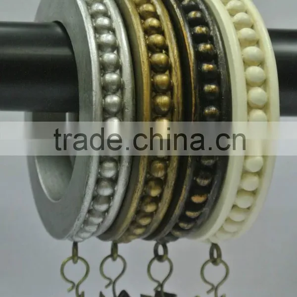 Curtain Accessory Heavy Gauge Metal Curtain Ring W/Small Ring Clip And Eyelet for 25mm/28mm or 32mm Curtain Rod/Pole photo-3