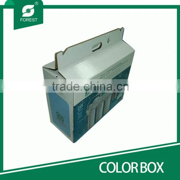 OFFSET PRINTING CUSTOM CORRUGATED COLOR CARTONS FOR PACKAGING FURNITURE WITH HANDLE HOLE photo-5