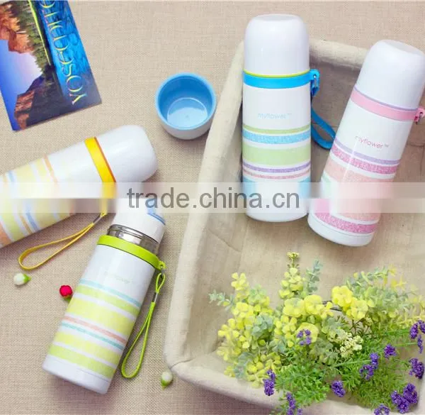 Oem Diller Leakproof Portable Rainbow Pinstripe Stainless Steel Flask photo-3