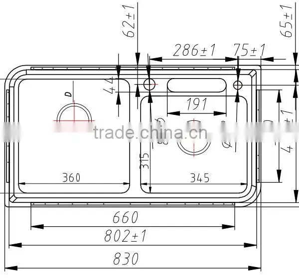 Model 29400 Commercial Stainless Steel Double Bowl Functional One Piece Sink photo-2