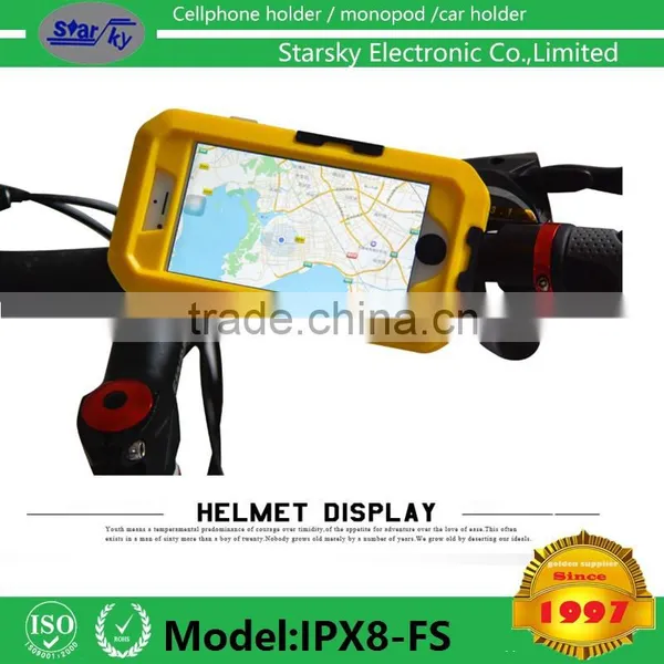 IPX8-FS# 2016 NEW bike mount holder Waterproof Rotating Bicycle case Bike Mount Handle case Bar Holder Case For Mobile Phones
